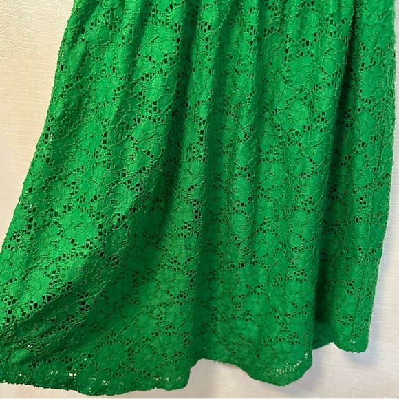 Xhilaration Emerald Green Floral Lace Elastic Waist Dress Size Small - Picture 5 of 15